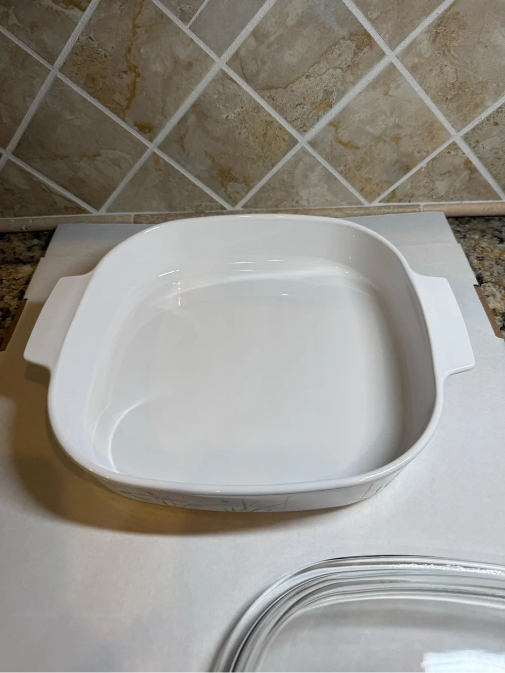 CorningWare Shadow Iris 2.5L A-10-B Casserole with Pyrex A-12-C Lid